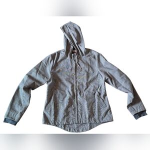 Betabrand Houndstooth Plaid Bomber Jacket With Hood Size M EUC